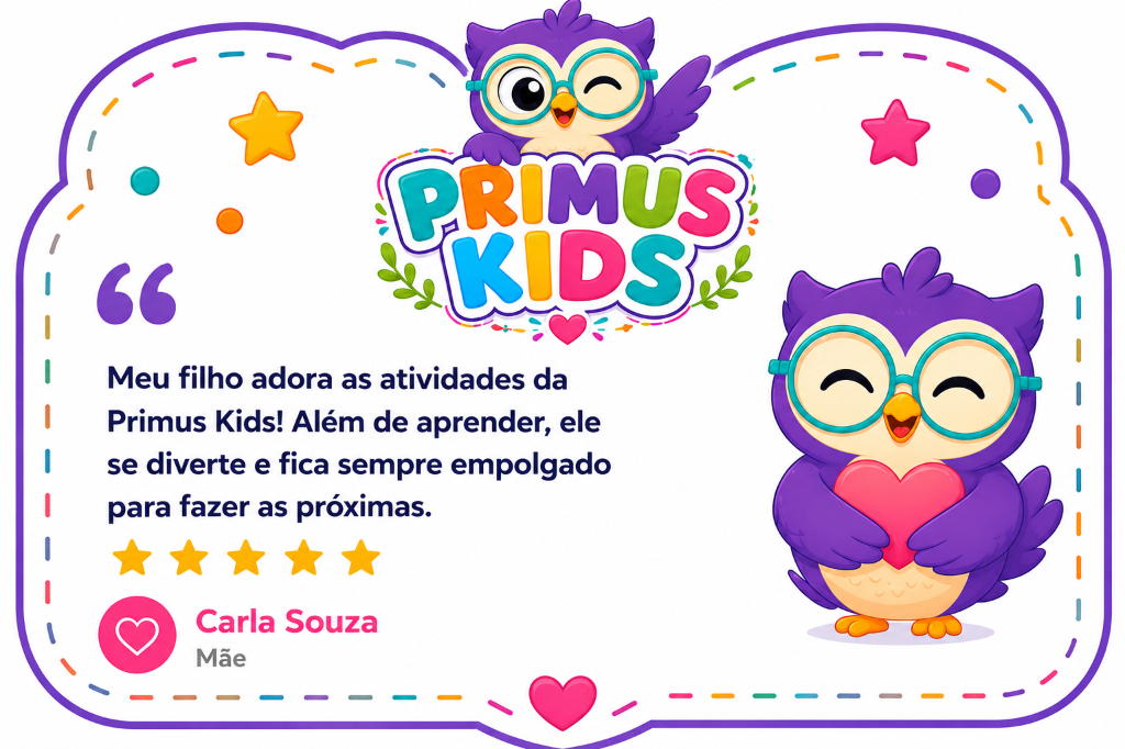 Depoimento de Carla Souza (Mãe) sobre o Kit Primus Kids